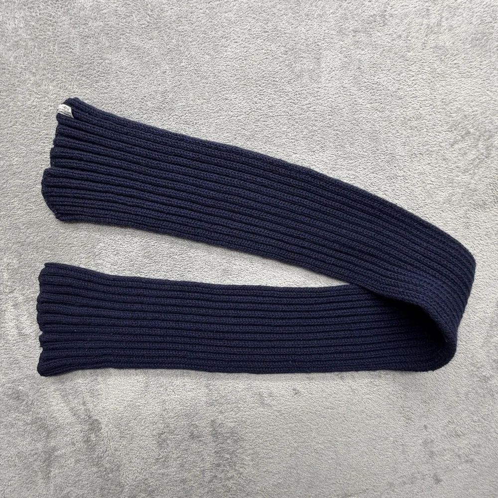 Pendleton Scarf Mens One Size Blue 100% Wool‎ Knit Muffler Neck Warmer Made USA